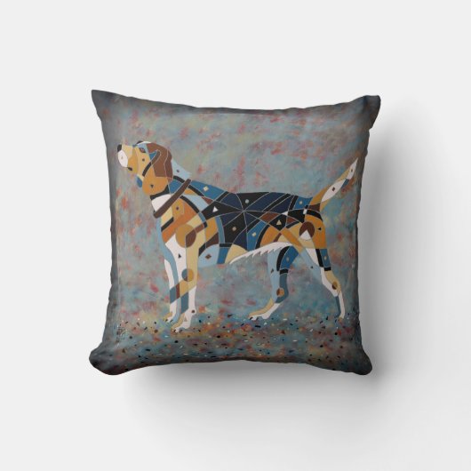Beagle Pillow - hedendaagse hond Kussen (Voorkant)