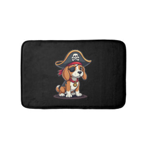 Beagle Piraat Kostuum Jolly Roger Vlag Schedel Kru Badmat