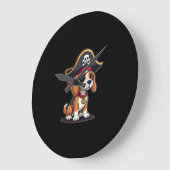Beagle Pirate Costume Jolly Roger Flag Skull Cross Grote Klok (Hoek)