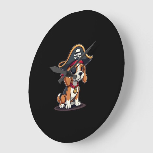 Beagle Pirate Costume Jolly Roger Flag Skull Cross Grote Klok (Hoek)