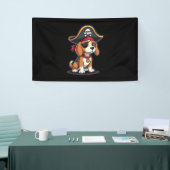 Beagle Pirate Costume Jolly Roger Flag Skull Cross Spandoek (Beurs)