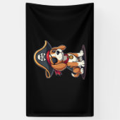 Beagle Pirate Costume Jolly Roger Flag Skull Cross Spandoek (Verticaal)