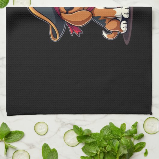 Beagle Pirate Costume Jolly Roger Flag Skull Cross Theedoek (Gevouwen)