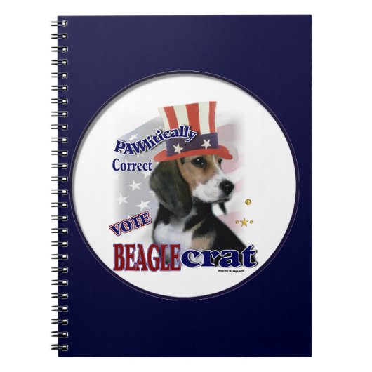 Beagle Politieke Humor Notitieboek (Voorkant)