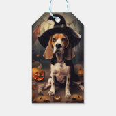 Beagle pompoenen Halloween eng Cadeaulabel (Achterkant)