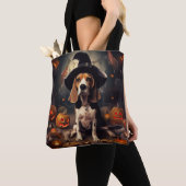 Beagle pompoenen Halloween eng Draagtas (Dichtbij)