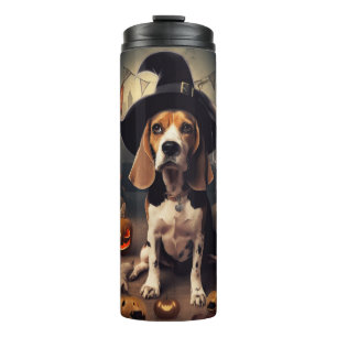 Beagle Pompoenen Halloween Griezelen Thermosbeker