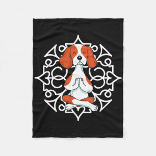 Beagle Pooten Huisdier Hond Yoga Beoefenaar Medite Fleece Deken