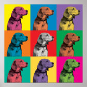 Beagle Pop-Art Poster (Voorkant)