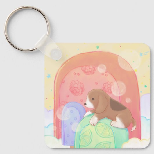 Beagle & Popsicles Sleutelhanger (Voorkant)