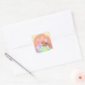 Beagle & Popsicles Vierkante Sticker (Envelop)