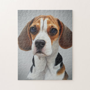 Beagle Portrait Gouache Fine Art Legpuzzel