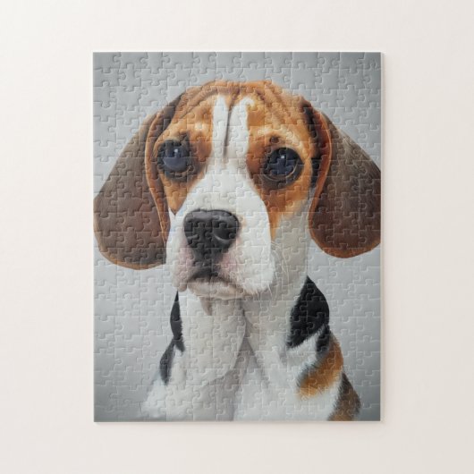 Beagle Portrait Gouache Fine Art Legpuzzel (Verticaal)