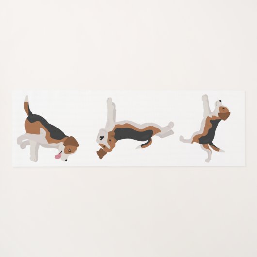 Beagle pose de tapis de yoga (Dos (Horizontal))