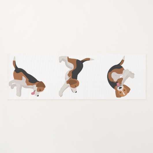 Beagle pose de tapis de yoga (Devant (Horizontal))