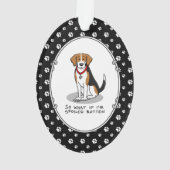 Beagle pourri Spoché (tri couleur 3) Chien drôle (dos)