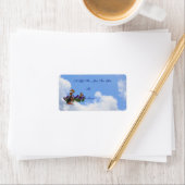 Beagle Puppy Butterflies Flowers Gift Label (Insitu)