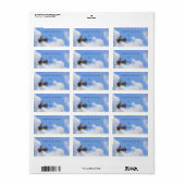 Beagle Puppy Butterflies Flowers Gift Label (Full Sheet)