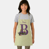 Beagle Puppy Butterflies Monogram Initiaal B Naam Schort (Insitu)