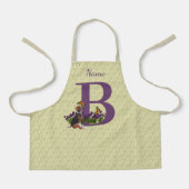 Beagle Puppy Butterflies Monogram Initiaal B Naam Schort (Voorkant)