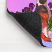 Beagle Puppy Butterflies Pansies Muismat (Hoek)