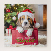 Beagle Puppy Christmas Design, Legpuzzel (Verticaal)
