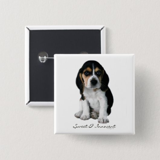 Beagle Puppy Dog Button (Voorkant /achterkant)