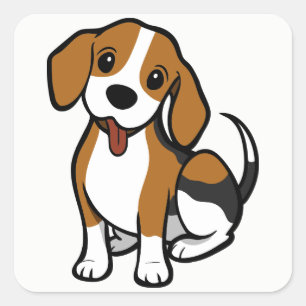 Beagle Puppy Dog Cartoon - Love Beagles Stickers