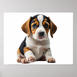 Beagle Puppy Poster