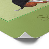 Beagle Puppy Roos Kinder Zaal Gepersonaliseerd Poster (Hoek)