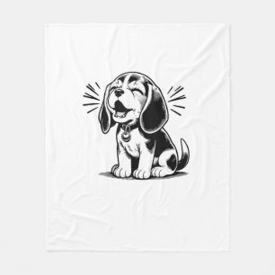 Beagle puppy schattig, familie Dierenvriend Fleece Deken