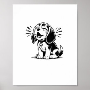 Beagle puppy schattig, familie Dierenvriend Poster