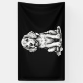 Beagle puppy schattig, familie Dierenvriend Tank T Spandoek (Verticaal)