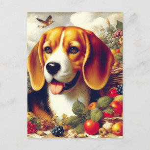  Beagle Puppy Schilderij Briefkaart