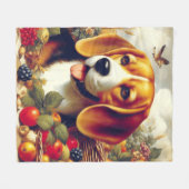  Beagle Puppy Schilderij Fleece Deken (Voorkant (Horizontaal))