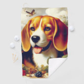  Beagle Puppy Schilderij Golfhanddoek (Insitu)