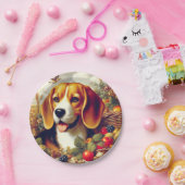  Beagle Puppy Schilderij Papieren Bordje (Feest)