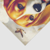  Beagle Puppy Schilderij Tissuepapier (Detail)