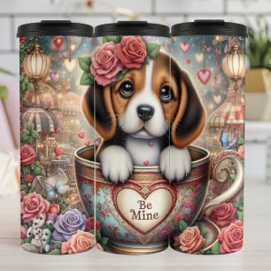 Beagle Puppy Theekop Wees Van Mij Wrap Thermosbeker