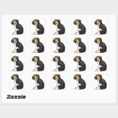 Beagle Puppy Vierkante Sticker (Vel)