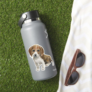 Beagle Puppy Waterverf Hondenliefhebber Sticker
