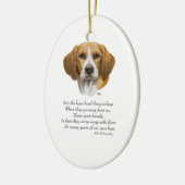 Beagle Rainbow Bridge Keramisch Ornament (Links)