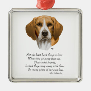 Beagle Regenboogbrug Metalen Ornament