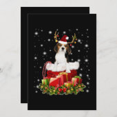 Beagle Reindeer Prestige kerstcadeau Bedankkaart (Voorkant / Achterkant)