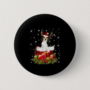 Beagle Reindeer Prestige kerstcadeau Ronde Button 5,7 Cm