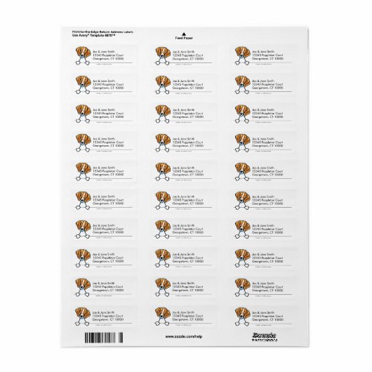 Beagle reinigen en eenvoudig etiket (Full Sheet)