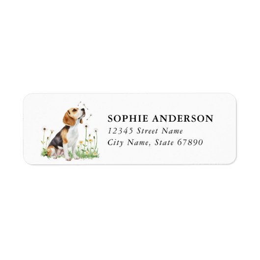 Beagle Retouradreslabel Etiket (Voorkant)