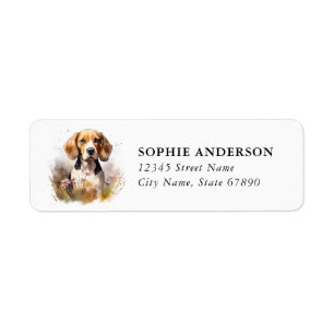Beagle retouradreslabel etiket