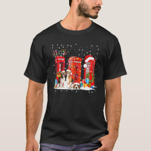 Beagle rode telefooncel Kersthond eigenaar Xmas T-shirt