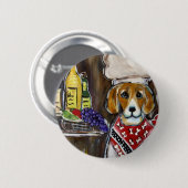 Beagle Ronde Button 5,7 Cm (Voorkant /achterkant)